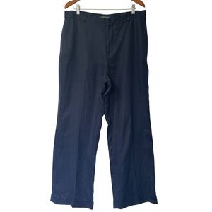 Lauren Ralph Lauren 100% Linen Wide Leg High Rise Coastal Trouser Pants 16